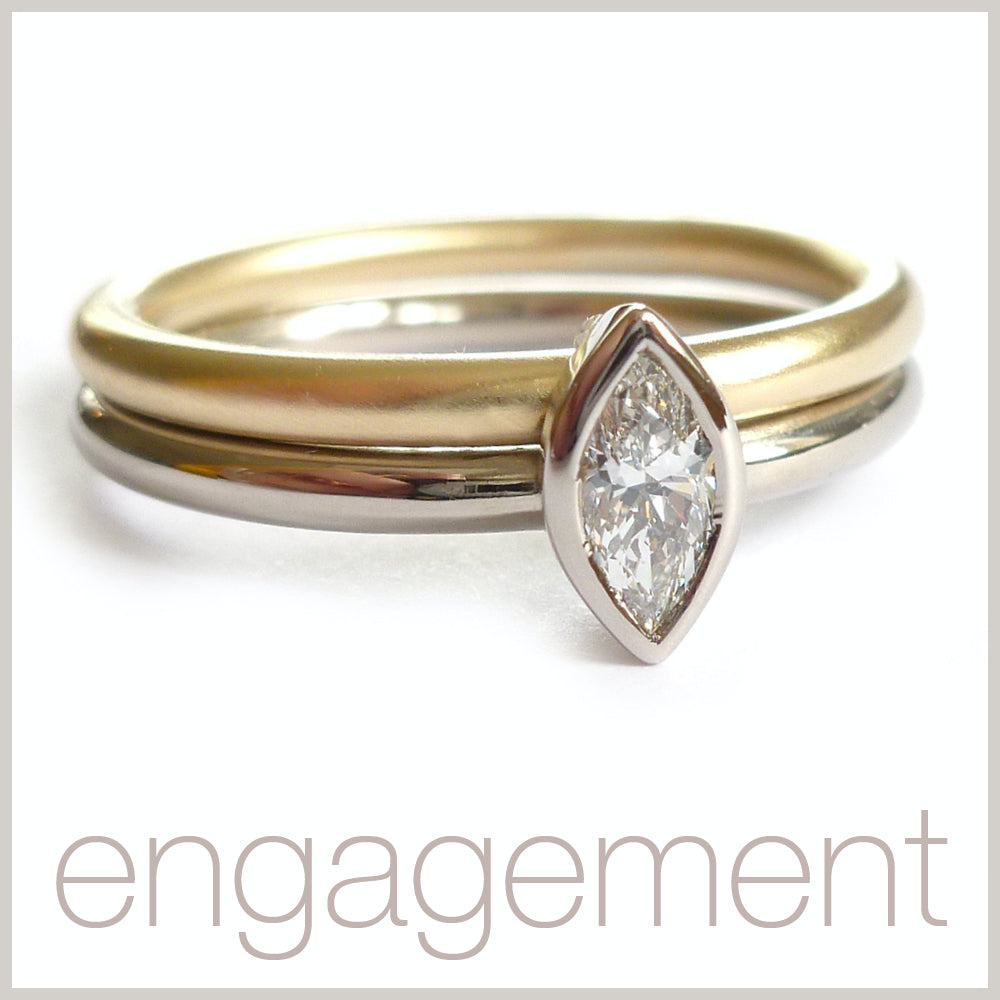 Contemporary jewellery remodelling commissioning engagement rings.