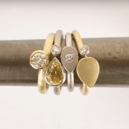 New 18ct gold and diamond rings made to commission.