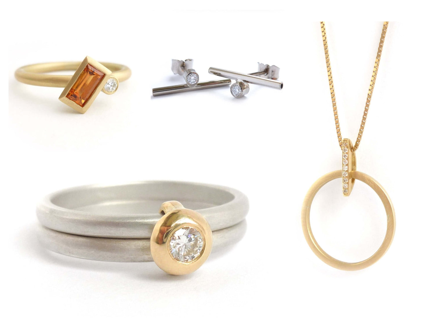 Contemporary handmade jewellery available to buy today / now.