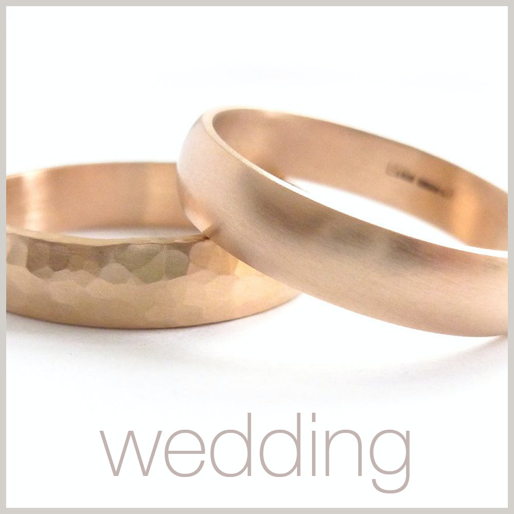 Contemporary jewellery remodelling commissioning wedding rings