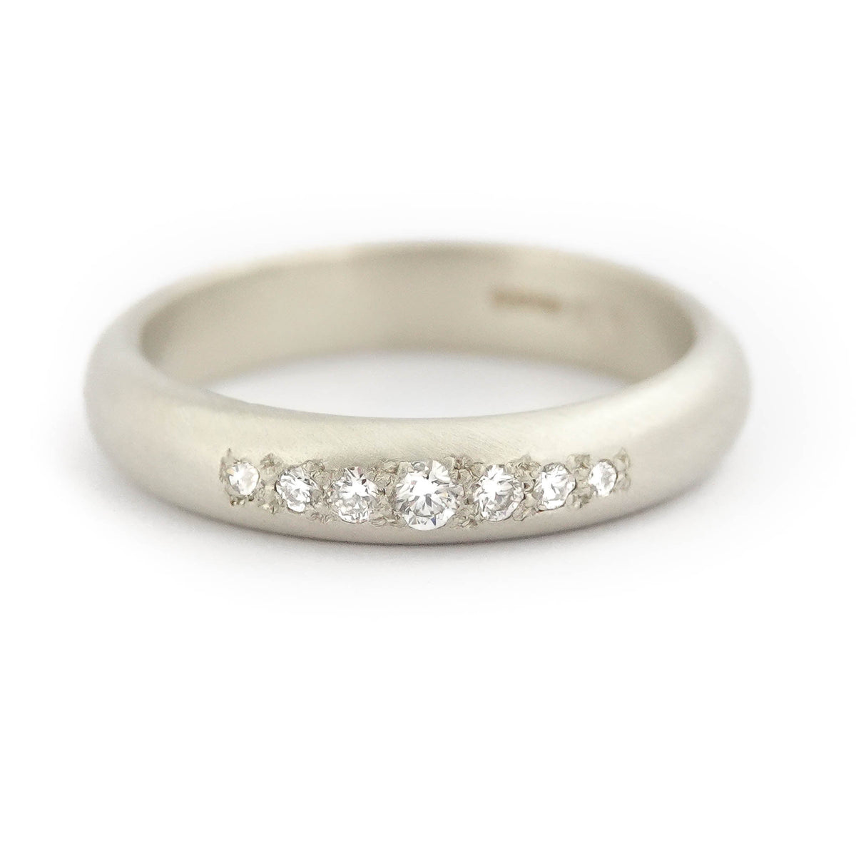Handmade 9ct white gold diamond ring, a perfect April birthstone gift for her.