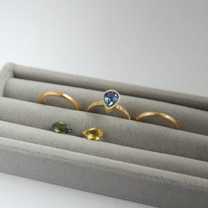Bespoke 18ct gold ring - made to order with choice of sapphires and bands
