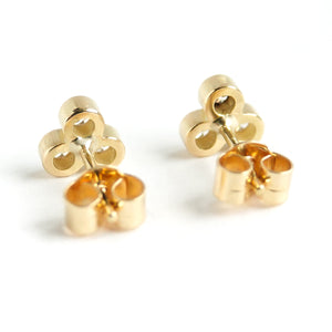 Contemporary 18ct yellow gold diamond earrings - Sue Lane