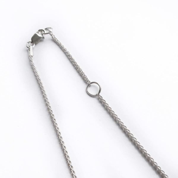 Contemporary diamond necklace - silver and 18ct gold.