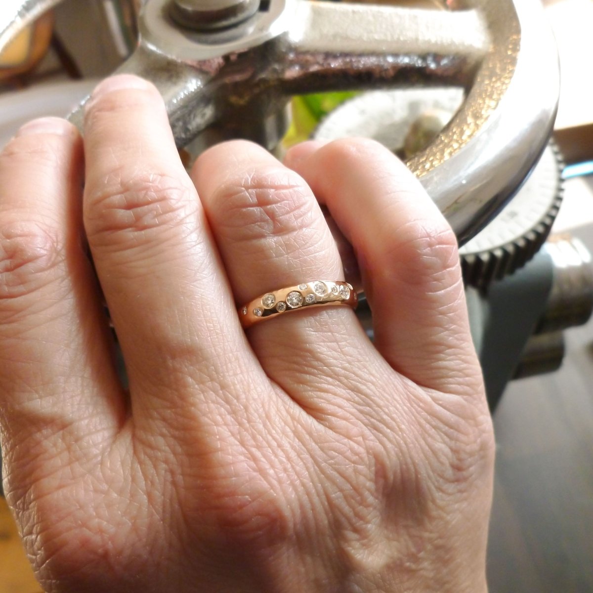 Eternity ring - bespoke handmade contemporary rose gold