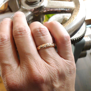 Eternity ring - bespoke handmade contemporary rose gold
