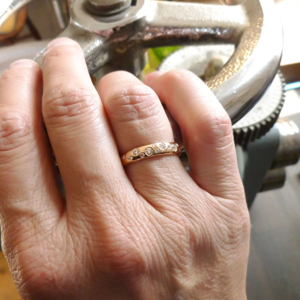 Eternity ring - bespoke handmade contemporary rose gold