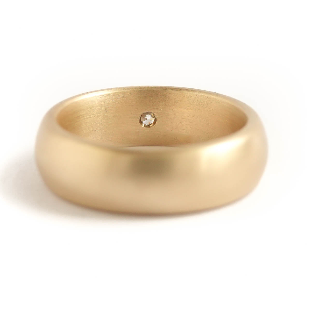 Chunky diamond dress or wedding ring in 9ct yellow gold by Sue Lane Jewellery, UK.