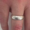 Silver ring with hammered matt finish - Sue Lane