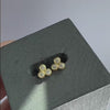Contemporary 18ct yellow gold diamond earrings - Sue Lane