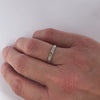 Contemporary platinum and diamond engagement ring handmade bespoke by Sue Lane