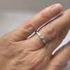 Silver marquise aquamarine ring in a contemporary, unique and bespoke design, handmade by Sue Lane Jewellery in the UK