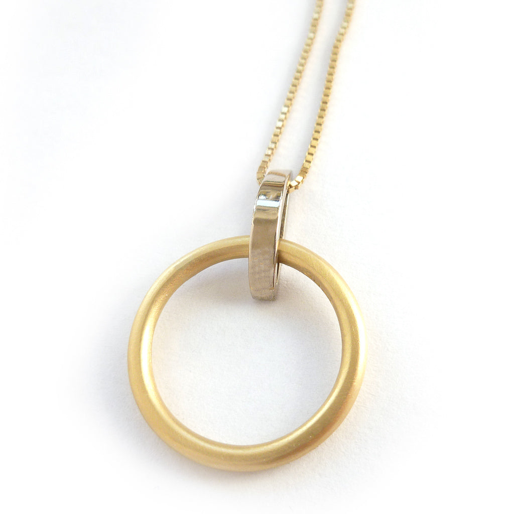 18ct white and yellow gold necklace diamonds contemporary unique bespoke modern