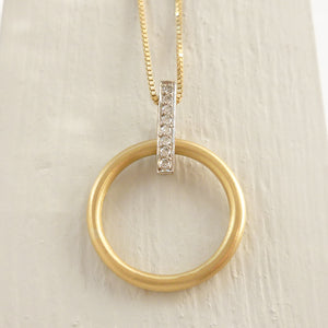 18ct white and yellow gold necklace diamonds contemporary unique bespoke modern