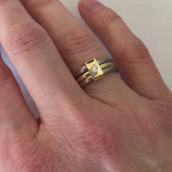 Contemporary jewellery, handmade, modern, bespoke ring by Sue Lane