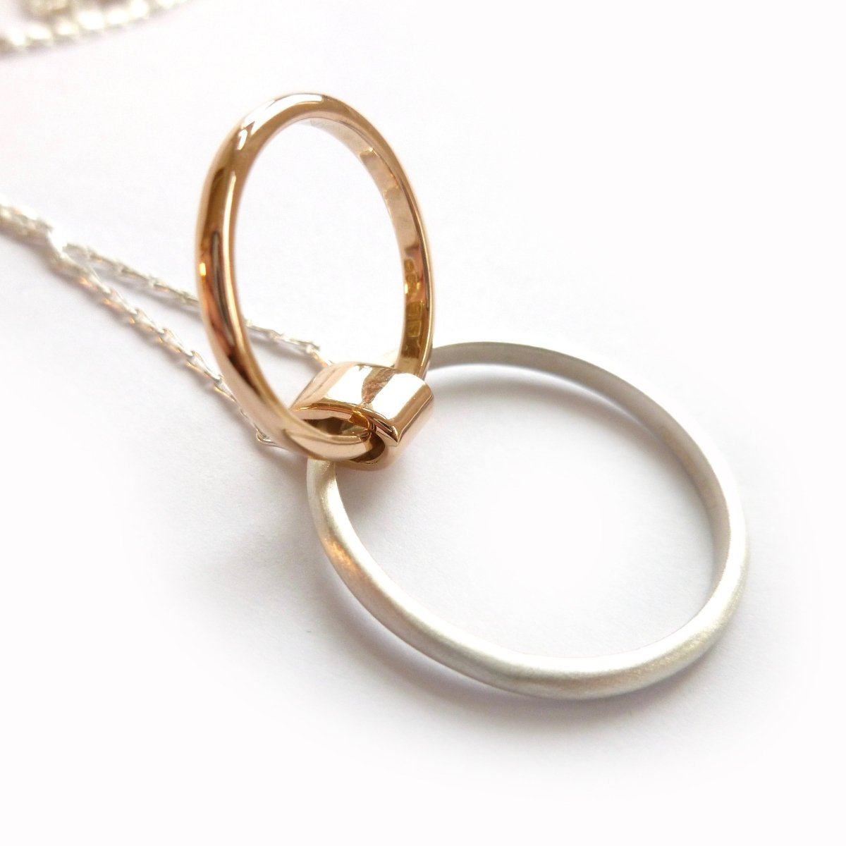 Contemporary unique bespoke handmade and modern pendant with diamond