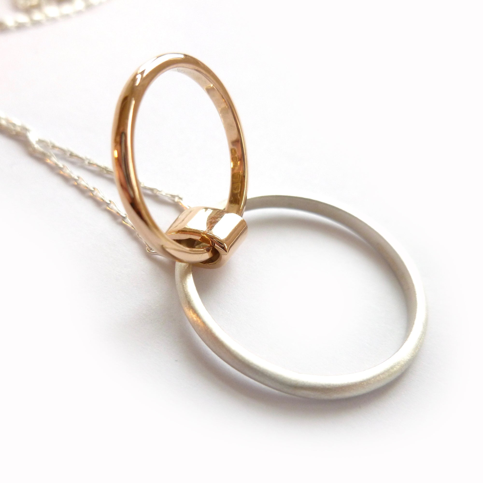 Contemporary unique bespoke handmade and modern pendant with diamond