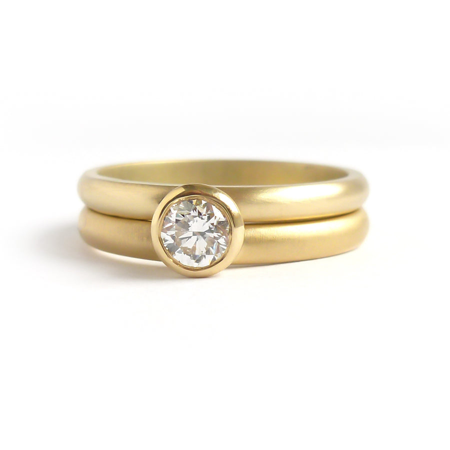 18ct gold and diamond ring - contemporary, unique, bespoke and handmade ...