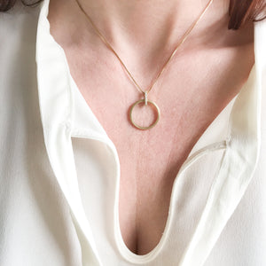 Contemporary jewellery, gold and diamond bespoke handmade necklace pendant.