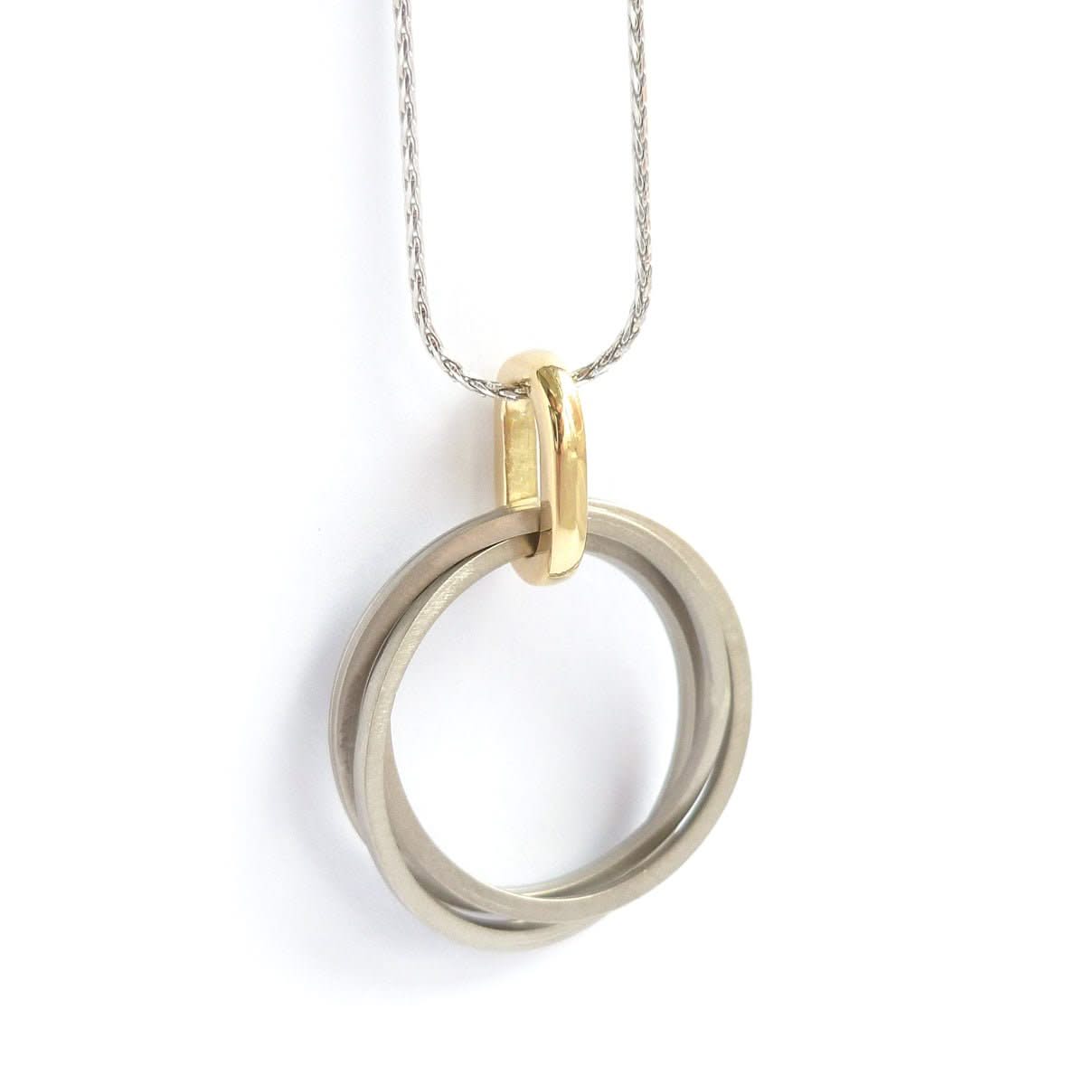 Contemporary Russian style necklace, gold, bespoke and handmade.