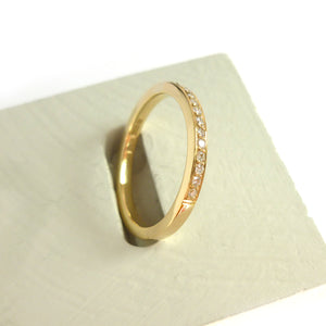 Contemporary, unique, bespoke eternity, wedding band or stacking ring