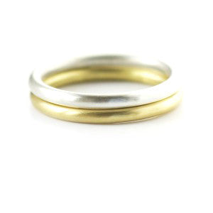 Contemporary, bespoke and modern delicate silver ring, matt brushed finish. Perfect for stacking or wedding ring. Handmade by Sue Lane in Herefordshire, UK