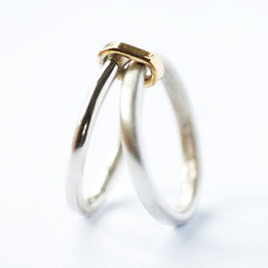 Silver and 18k gold ring (new01) - Sue Lane Contemporary Jewellery - 4