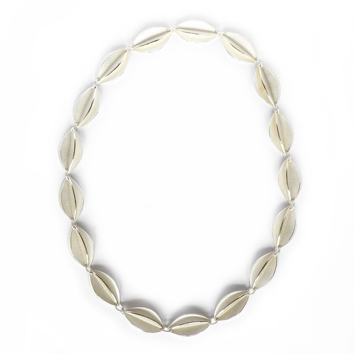 Silver Fold Necklace (fdsn12) - Sue Lane Contemporary Jewellery - 1