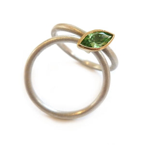 SOLD: 18k Gold and Mint Garnet Ring (OF15) - Sue Lane Contemporary Jewellery - 2