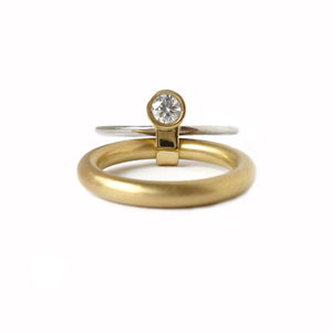 18k Gold and Diamond Ring (r14) - Sue Lane Contemporary Jewellery - 4
