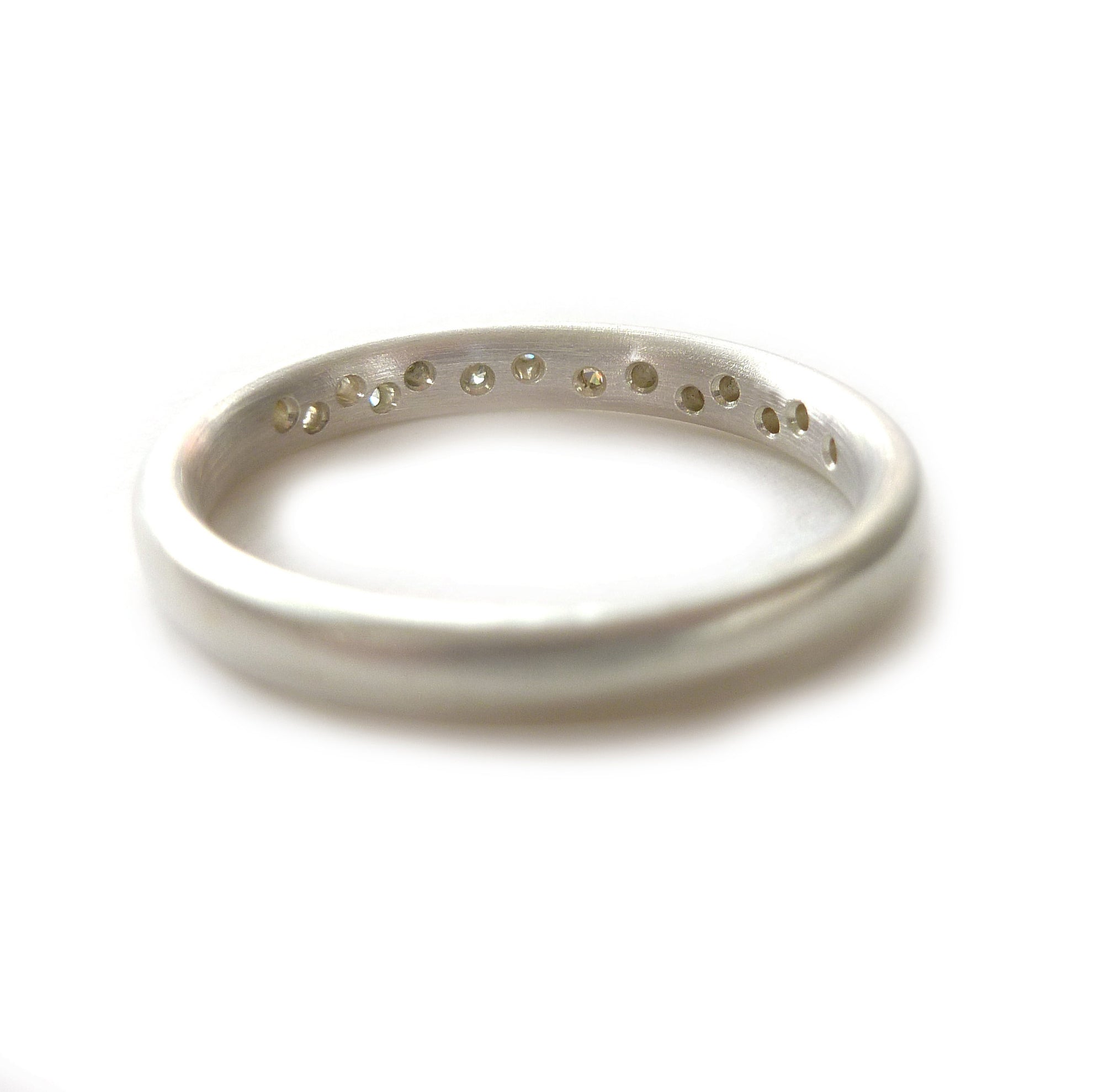 hand made silver and diamond ring to commission