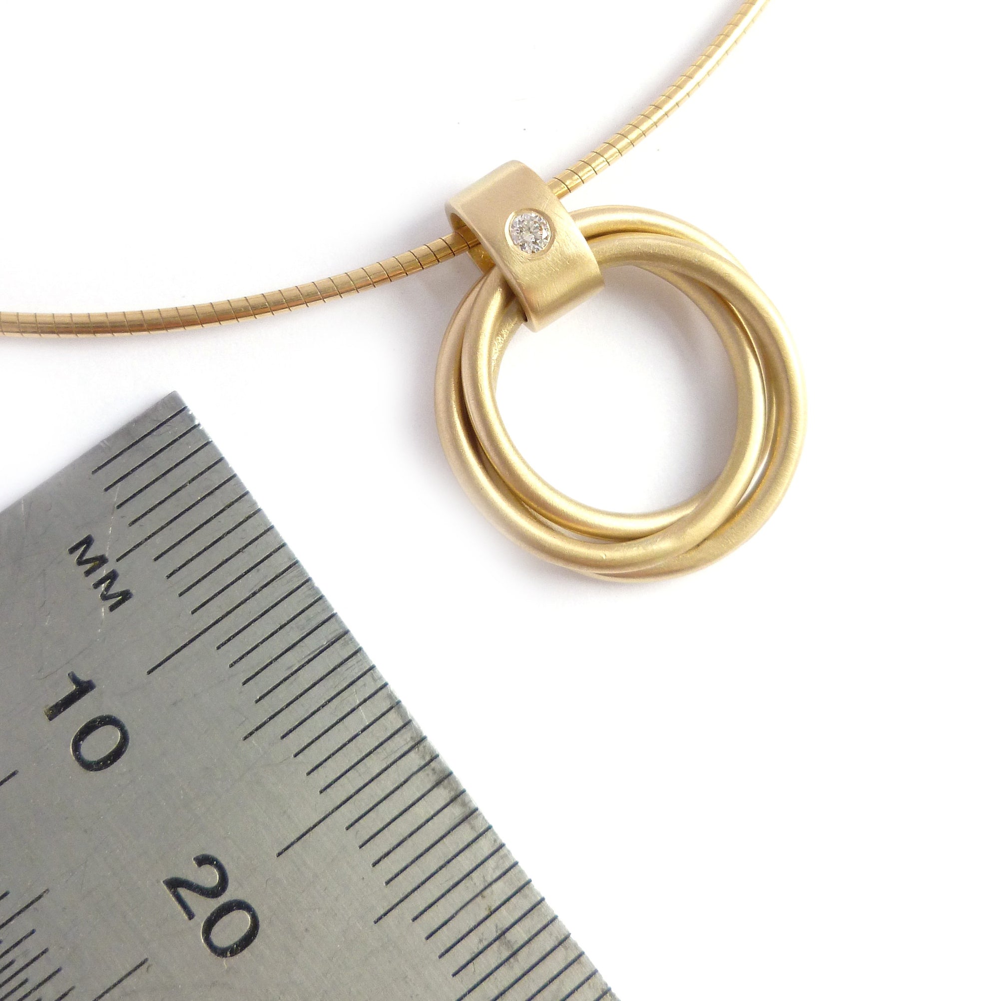 Contemporary 18k Gold and Diamond Necklace (cir08) - Sue Lane Contemporary Jewellery - 3