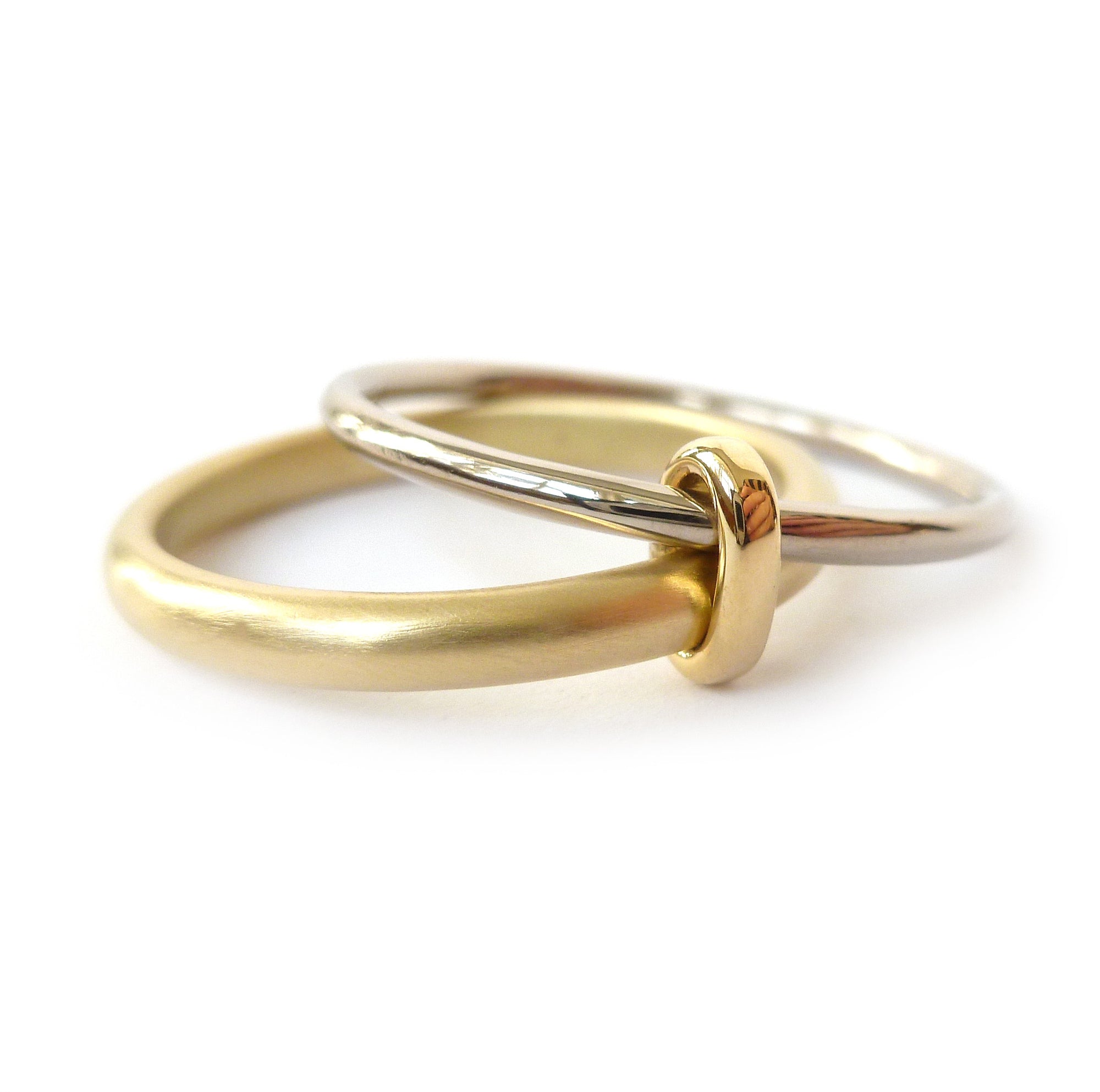 18k gold two band ring (rd18) - Sue Lane Contemporary Jewellery - 2