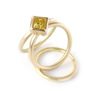 stacking gold and diamond ringset