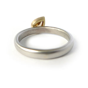 modern simple cognac diamond engagement ring by designer Sue Lane