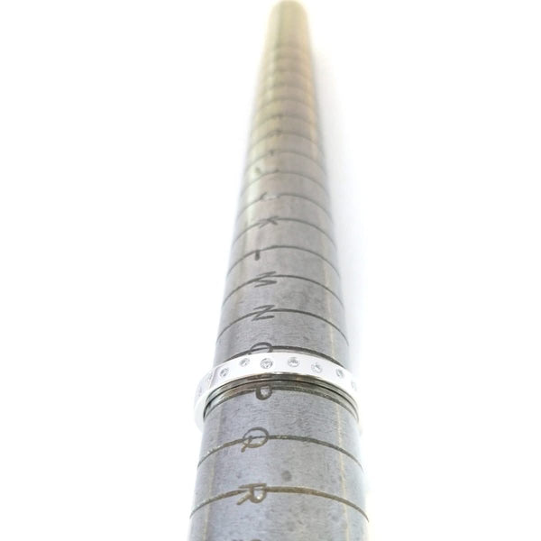 Contemporary platinum eternity ring. Bespoke jewellery by Sue Lane.