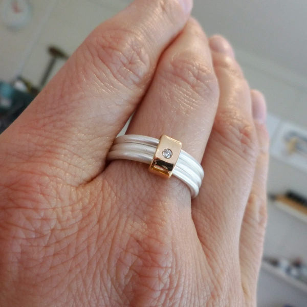 modern silver eternity ring