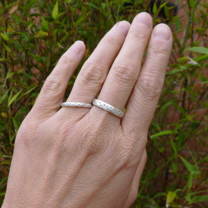 Unusual, unique, bespoke and modern silver and 12 diamond dress ring, wedding ring, eternity ring, engagement brushed finish. Handmade by Sue Lane Jewellery UK