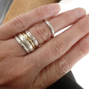 matt and polished diamond eternity rings 