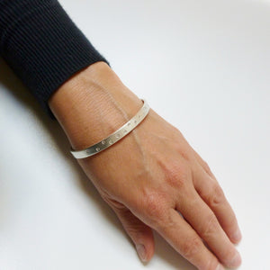 Silver and diamond bangle - unique, modern and bespoke