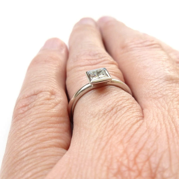 handmade platinum and diamond ring UK