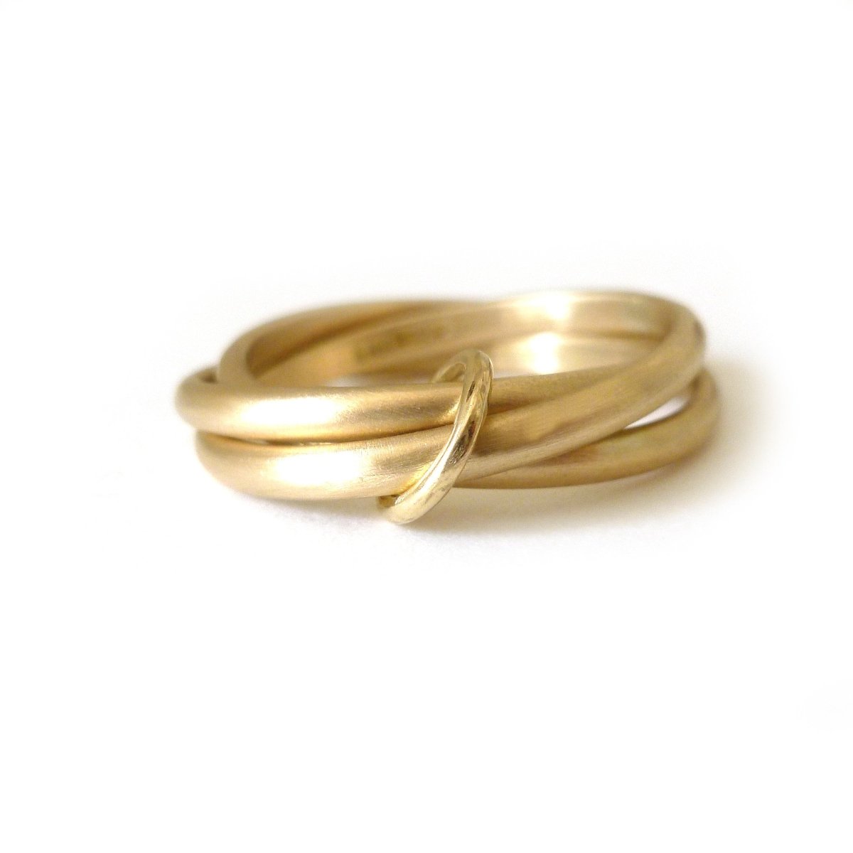 simple 3 band stacking wedding ring handmade in uk