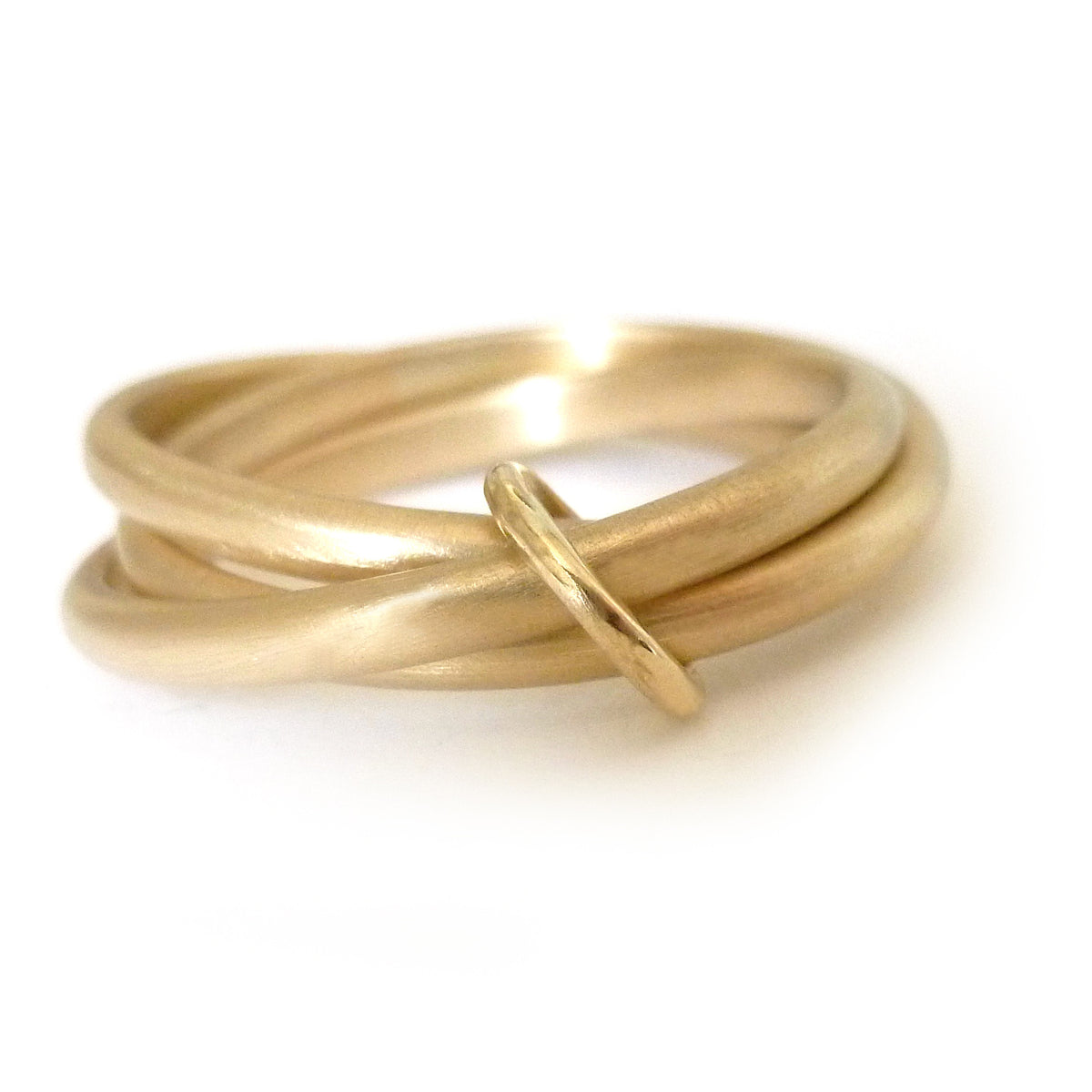 modern russian style wedding ring yellow gold.