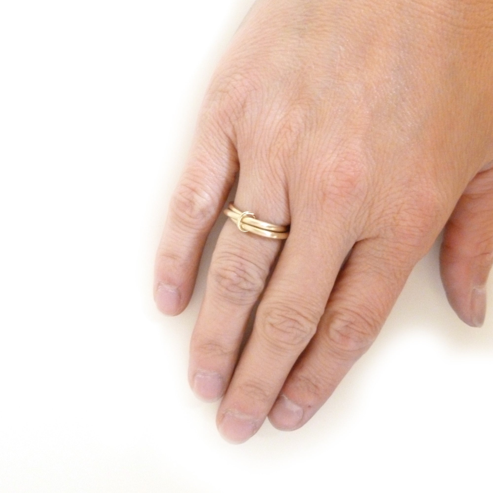 alternative matt gold wedding ring Russian wedding style 