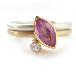 One of a kind stacking ringset, handmade in Herefordshire