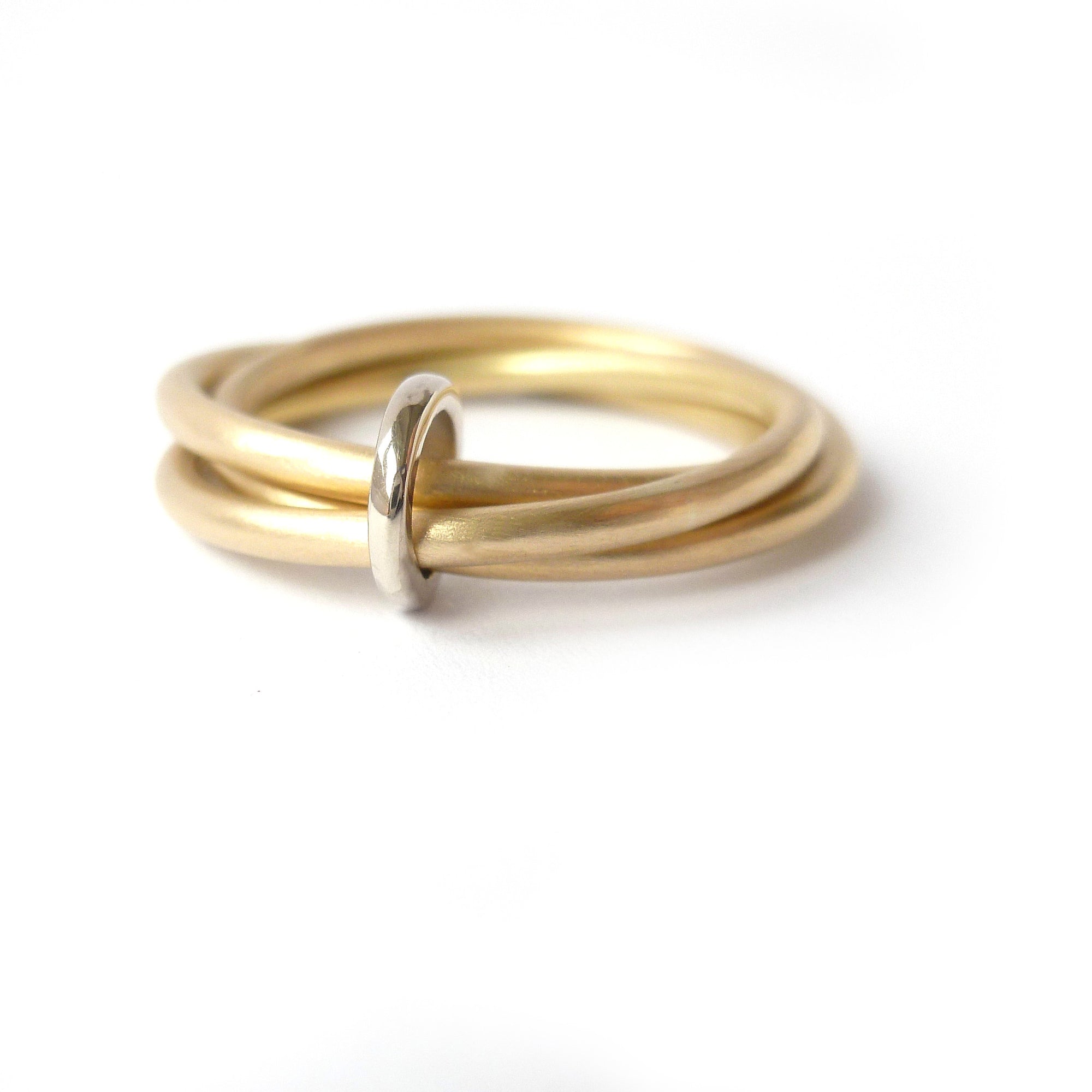 modern alternative gold dress ring or wedding ring 