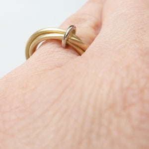 contemporary gold wedding ring,  handmade by Sue Lane in the UK