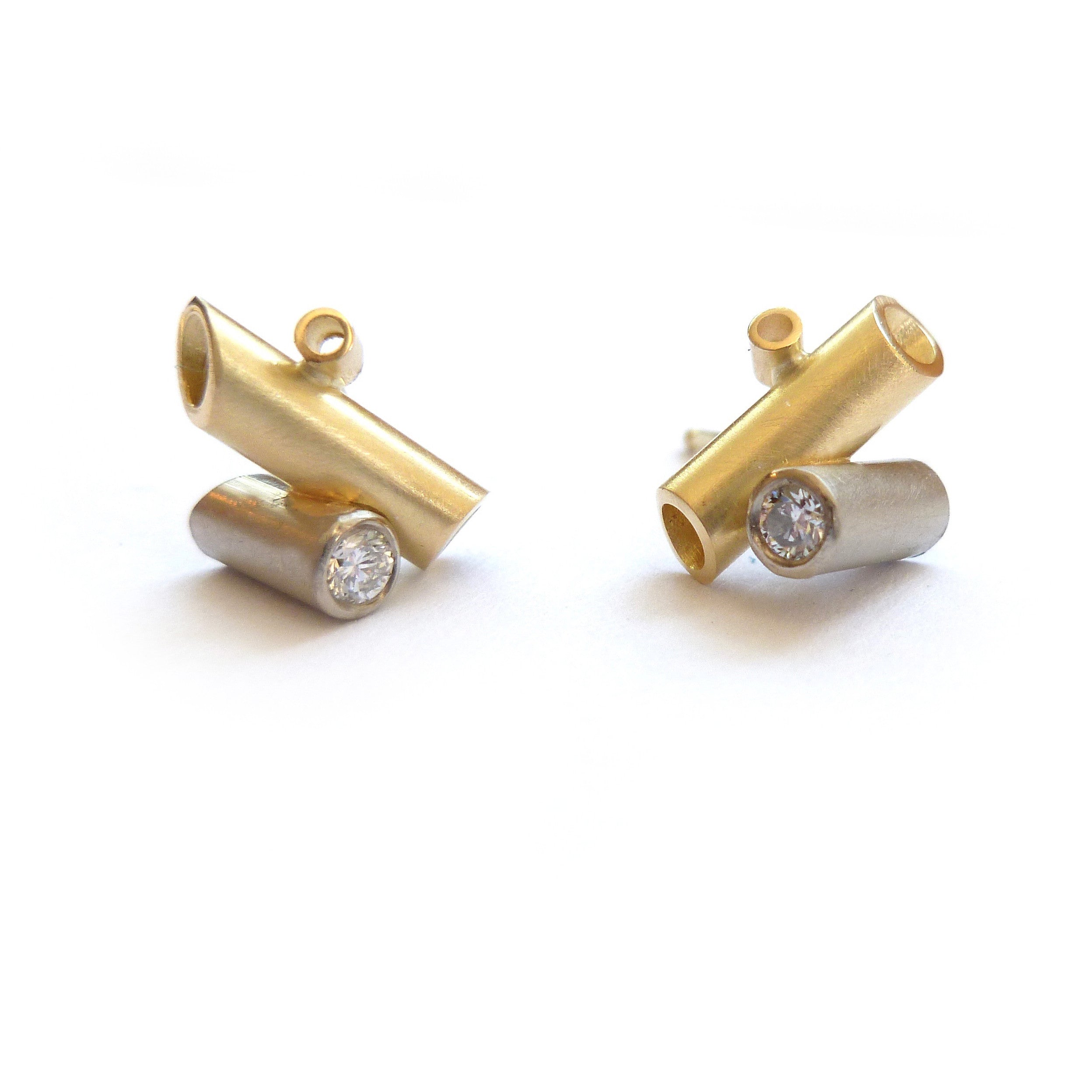 18ct gold diamond earrings