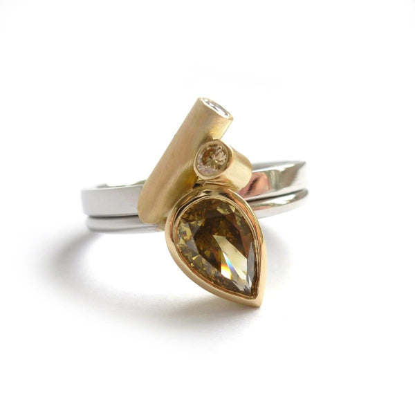 natural green diamond handmade by Sue Lane UK