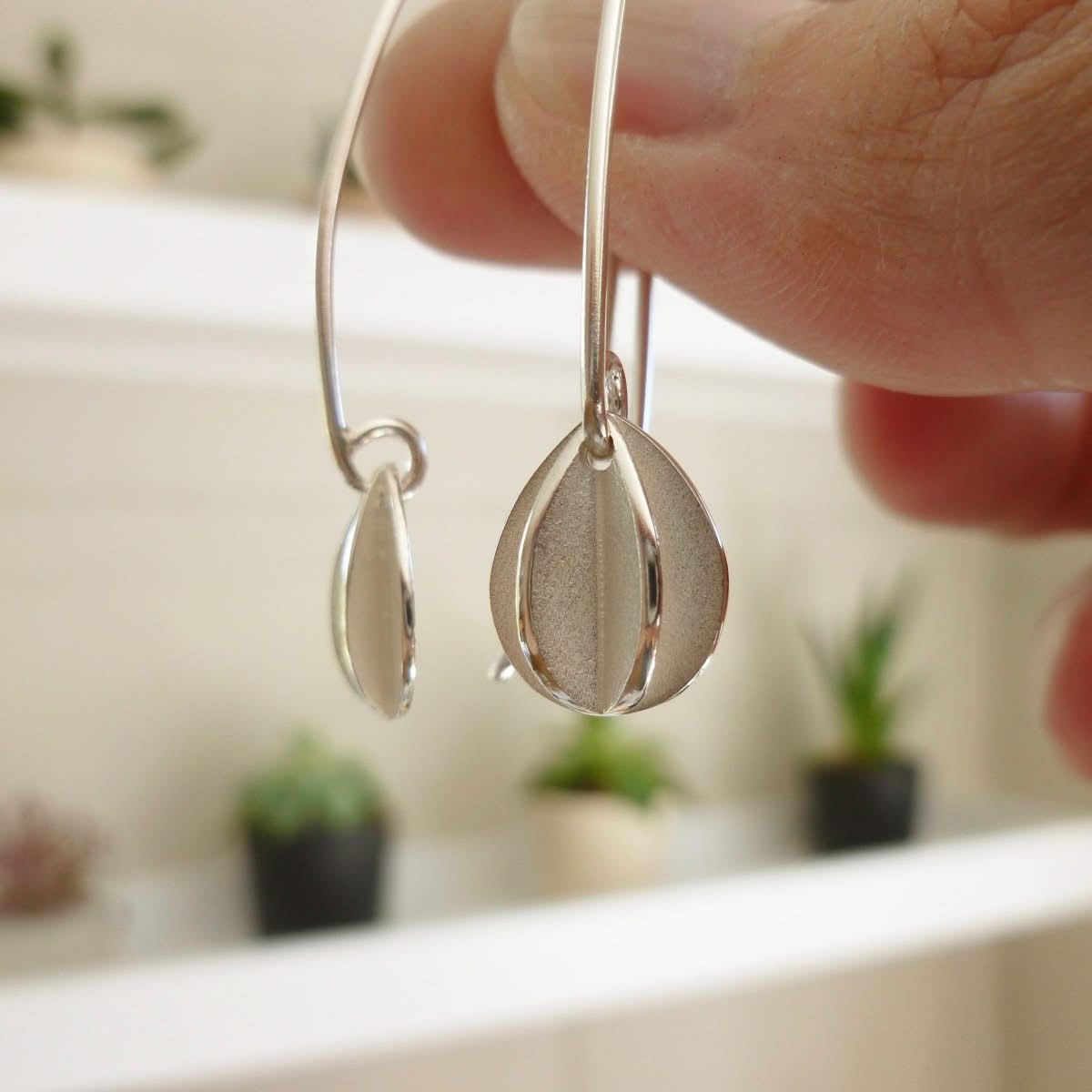 Silver hook earrings - simple and beautiful